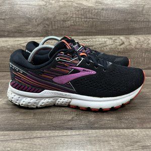 Brooks Adrenaline GTS 19 Black Purple Womens US Size 8.5 1202841B080 Running